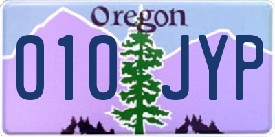OR license plate 010JYP