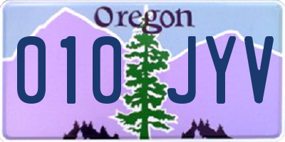 OR license plate 010JYV