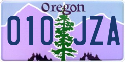 OR license plate 010JZA