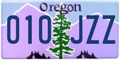 OR license plate 010JZZ
