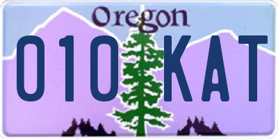 OR license plate 010KAT