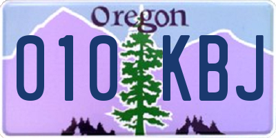 OR license plate 010KBJ