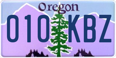OR license plate 010KBZ