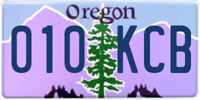 OR license plate 010KCB
