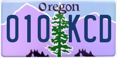 OR license plate 010KCD