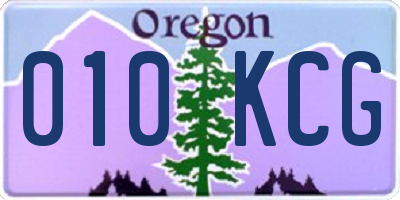 OR license plate 010KCG