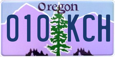 OR license plate 010KCH