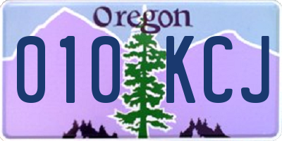 OR license plate 010KCJ