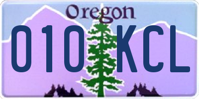 OR license plate 010KCL