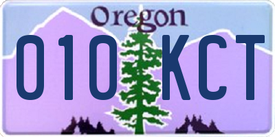 OR license plate 010KCT