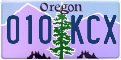 OR license plate 010KCX
