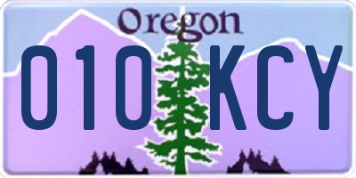 OR license plate 010KCY