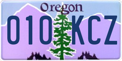 OR license plate 010KCZ