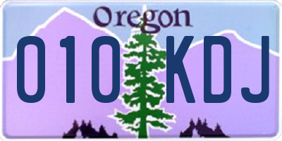 OR license plate 010KDJ