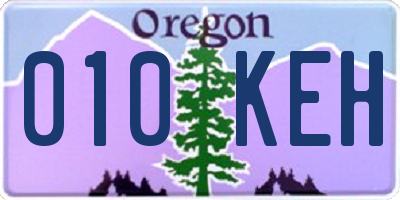 OR license plate 010KEH