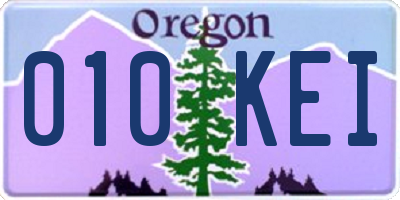 OR license plate 010KEI