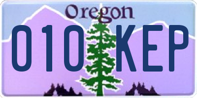 OR license plate 010KEP