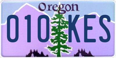 OR license plate 010KES