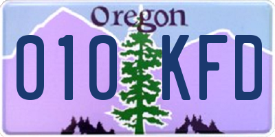 OR license plate 010KFD