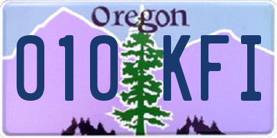 OR license plate 010KFI