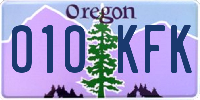 OR license plate 010KFK