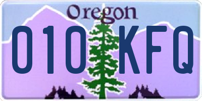 OR license plate 010KFQ