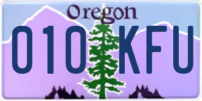 OR license plate 010KFU