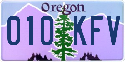 OR license plate 010KFV