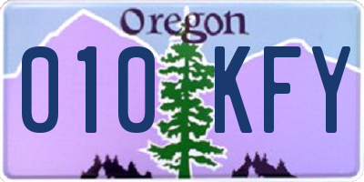 OR license plate 010KFY