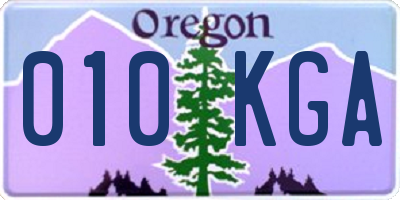 OR license plate 010KGA
