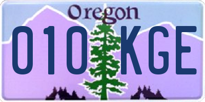 OR license plate 010KGE