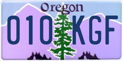 OR license plate 010KGF