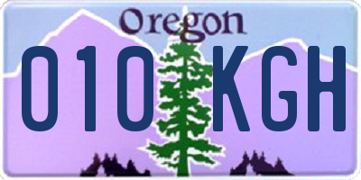 OR license plate 010KGH