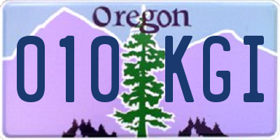 OR license plate 010KGI