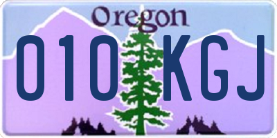 OR license plate 010KGJ