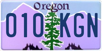 OR license plate 010KGN