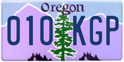 OR license plate 010KGP