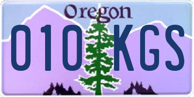 OR license plate 010KGS