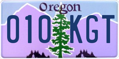OR license plate 010KGT