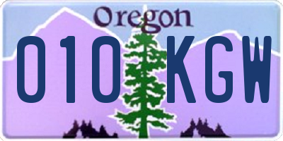 OR license plate 010KGW