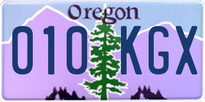 OR license plate 010KGX