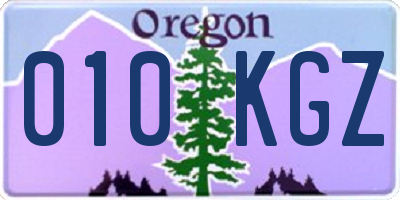 OR license plate 010KGZ