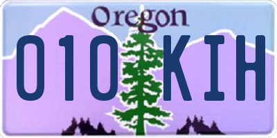 OR license plate 010KIH