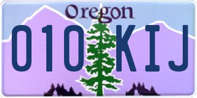 OR license plate 010KIJ