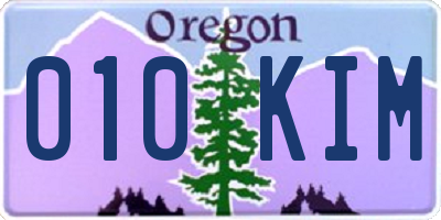 OR license plate 010KIM