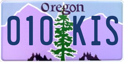 OR license plate 010KIS