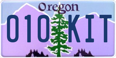 OR license plate 010KIT
