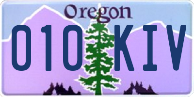 OR license plate 010KIV