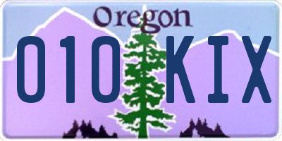 OR license plate 010KIX