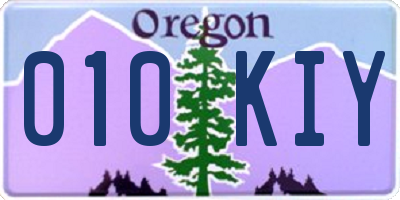 OR license plate 010KIY